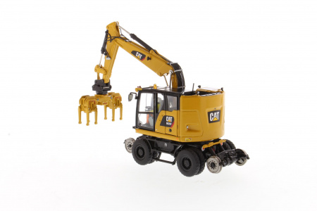 Cat M323F колесный ж/д экскаватор на ж/д - Cat Yellow Version 1:50