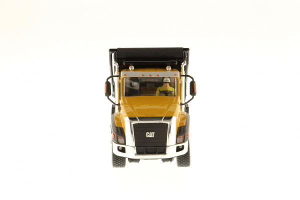 Cat CT660 самосвал, желтая кабина, черный кузов 1:50 