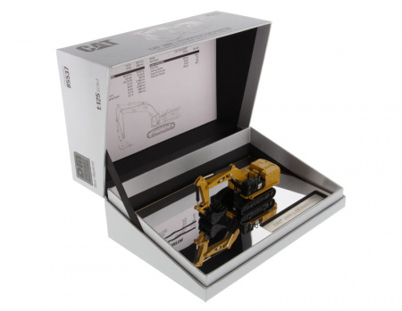 Cat 390F L гидравлический экскаватор 1:125 на блестящей подставке