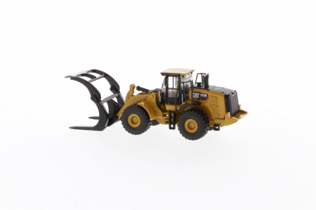 Cat 972M колесный погрузчик с вилами для бревен 1:87