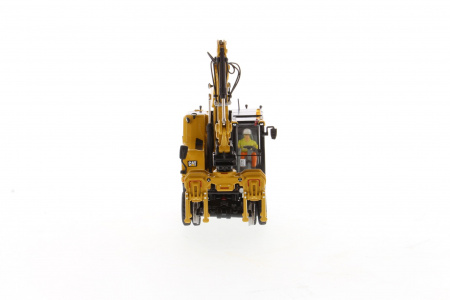 Cat M323F колесный ж/д экскаватор на ж/д - Cat Yellow Version 1:50
