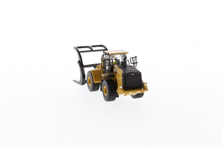 Cat 972M колесный погрузчик с вилами для бревен 1:87