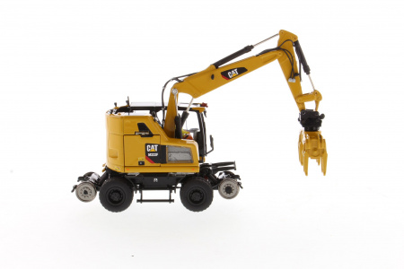 Cat M323F колесный ж/д экскаватор на ж/д - Cat Yellow Version 1:50