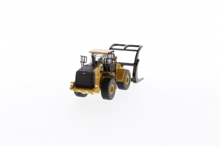 Cat 972M колесный погрузчик с вилами для бревен 1:87