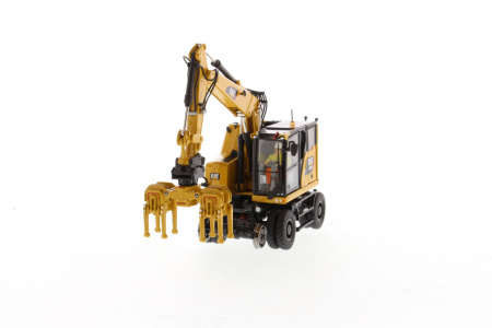 Cat M323F колесный ж/д экскаватор на ж/д - Cat Yellow Version 1:50