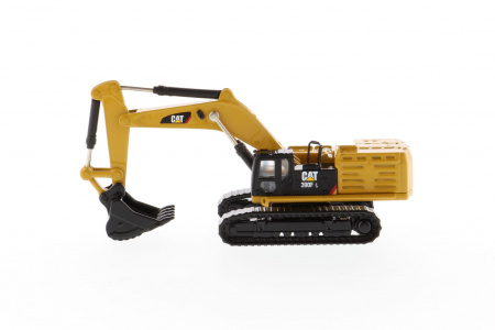Cat 390F L гидравлический экскаватор 1:125 на блестящей подставке
