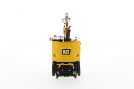 Cat M323F колесный ж/д экскаватор на ж/д - Safety Yellow Version 1:50