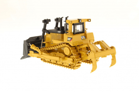 Cat D10T гусеничный трактор с металлическими гусеницами и поручнями 1:50 _G