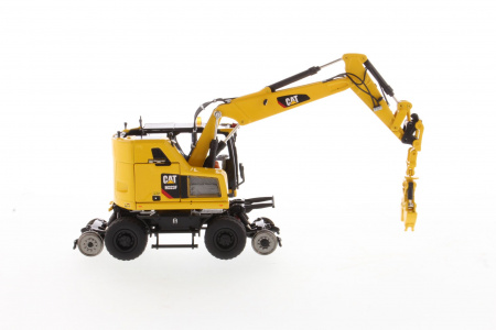 Cat M323F колесный ж/д экскаватор на ж/д - Safety Yellow Version 1:50