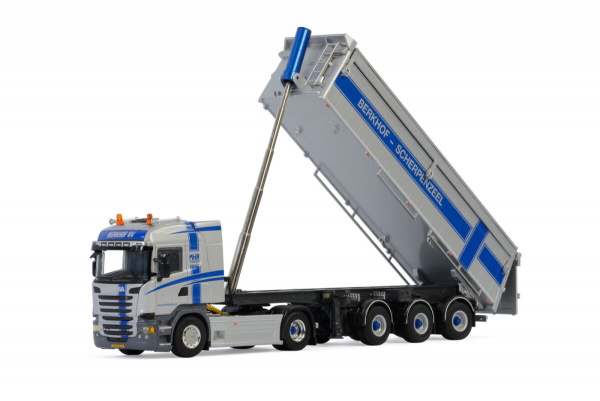 BERKHOF B.V.; SCANIA STREAMLINE HIGHLINE 4X2 TIPPER TRAILER - 3 AXLE Прицеп-самосвал 1:50