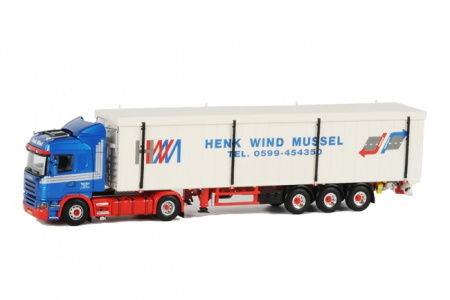 Масштабная модель фуры SCANIA R Highline Cargo Floor Oplegger (3 as) 1:50