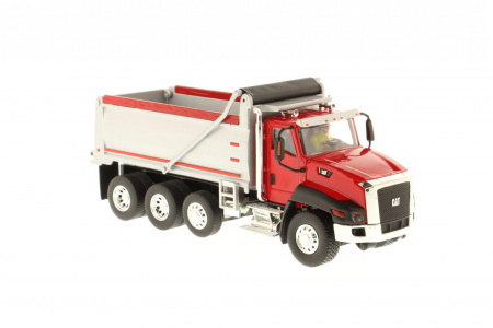 Cat CT660 самосвал, красная кабина, красный кузов 1:50 _G
