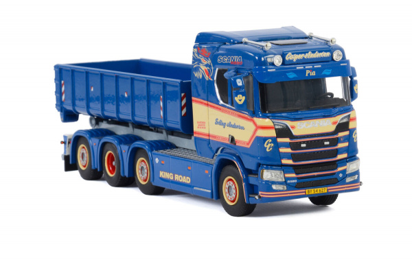 ERLING ANDERSEN; SCANIA R NORMAL CR20N 8X2 TAG AXLE HOOKLIFT SYSTEM + HOOKLIFT CONTAINER 15M3 Перево